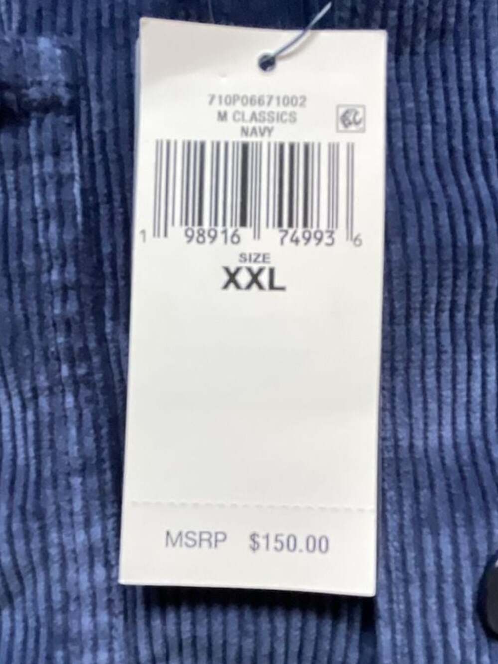 Polo Ralph Lauren Navy Corduroy Shirt Jacket XXL - Picture 3 of 9